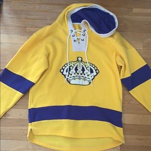 LA Kings Hockey Jersey Sweatshirt Yellow Size M